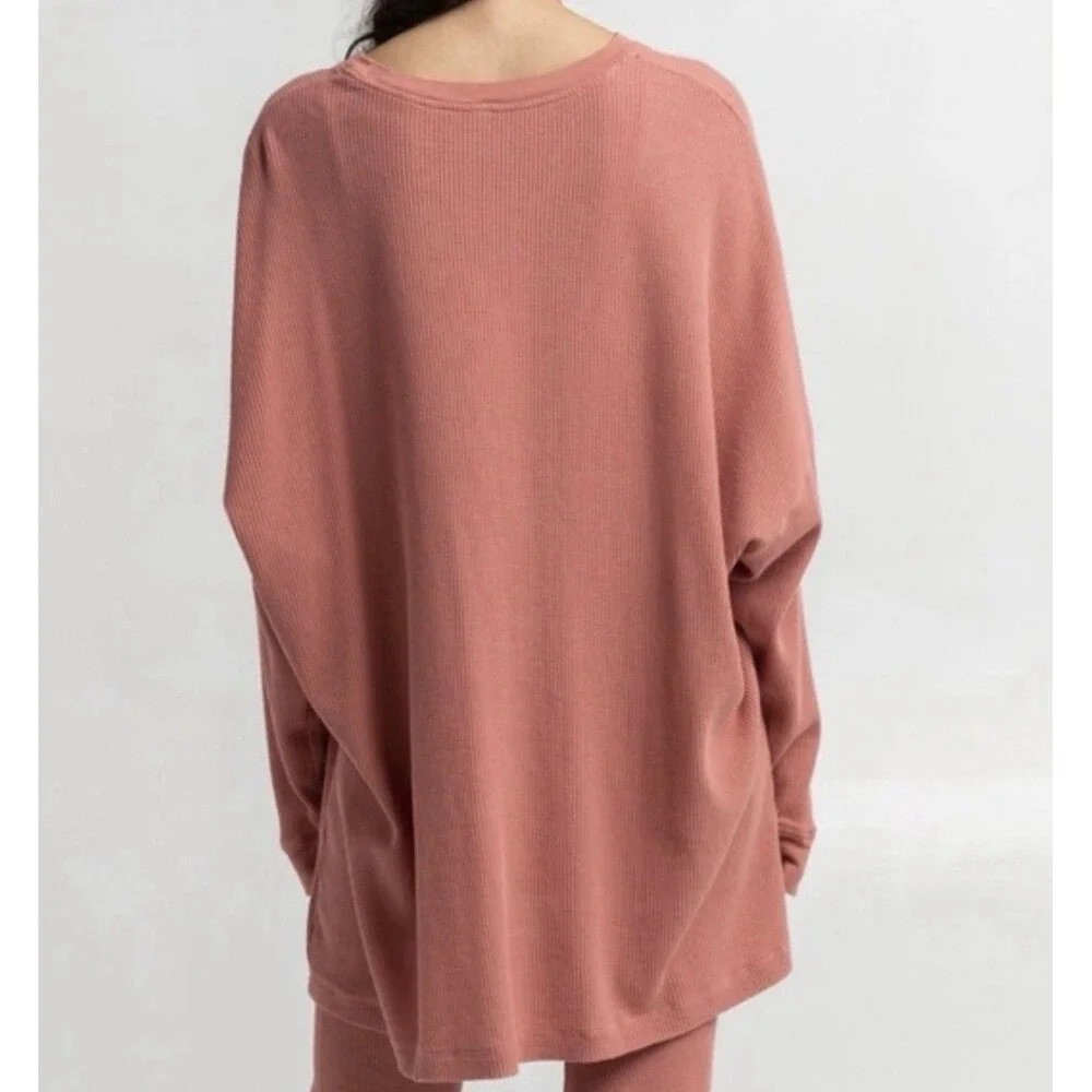 Free People Intimately Pajamas Set Knit Top & Leggings Lounge Early Night Small‎